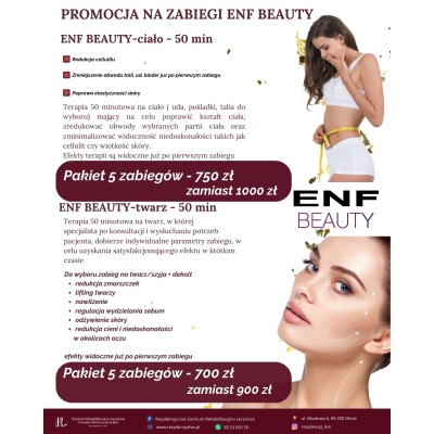 Promocja na zabiegi ENF Beauty - Twarz