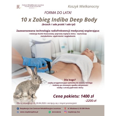 Pakiet 10 x Zabieg Indiba Deep Body – Twoja Forma do Lata!