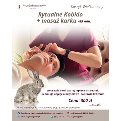 Rytualne Kobido + masaż karku - 85 min. / Koszyk Wielkanocny
