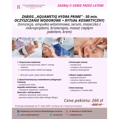 AQUAMETIQ HYDRA PRIME – Pełny Rytuał Kosmetyczny (50 min)