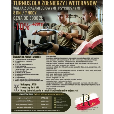 Turnus rehabilitacyjny dla kombatantów i weteranów wojennych – 8 dni / 7 nocy