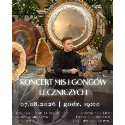 Koncert mis i gongów leczniczych nad rzeką | 07.08.2026