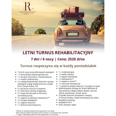 Letni turnus rehabilitacyjny 2027
