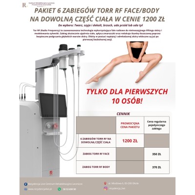 PAKIET 6 ZABIEGÓW TORR RF – 1200 ZŁ