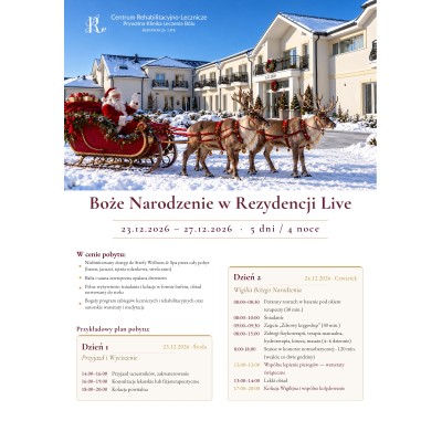 Boże Narodzenie w Rezydencji Live | Pakiet Świąteczny (23.12.2026 – 27.12.2026)