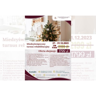 Międzyświąteczny turnus rehabilitacyjny 27-31.12.2023