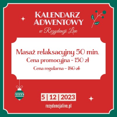 5.12 Masaż relaksacyjny 50 min.
