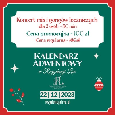 22.12 Koncert mis i gongów leczniczych dla 2 osób – 50 min