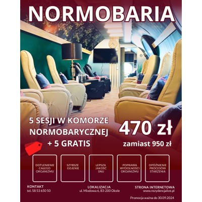 Sesje tlenowe w komorze normobarycznej - PROMOCJA